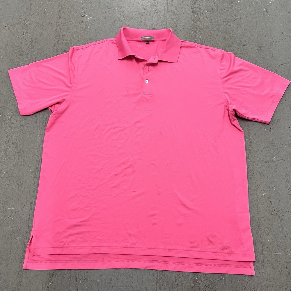 Peter Millar Summer Comfort Polo Pink Men's XL Short Sleeve Casual Golf Shirt
